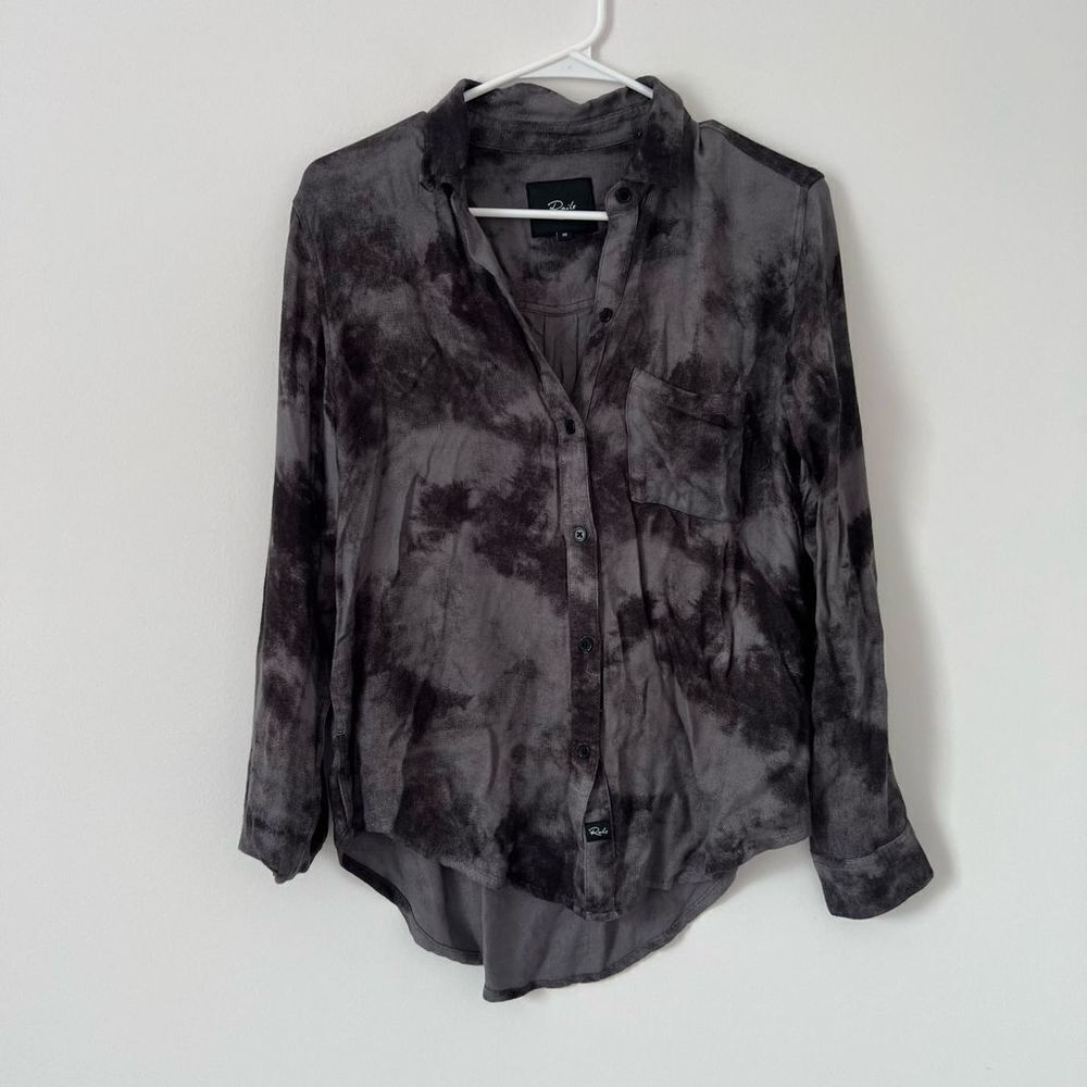 Rails Hunter - Charcoal Tie Dye Button Down - image 3